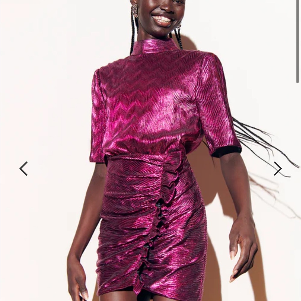 Saylor Axelle Metallic Dress